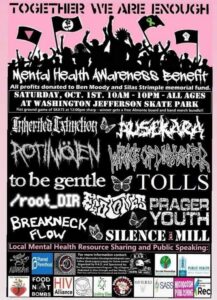 All Day Punk Show Benefit for Mental Health Awareness