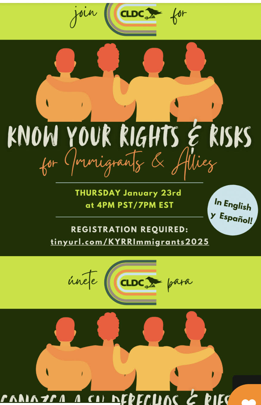webinar online cldc civil liberty defense know your rights ice police