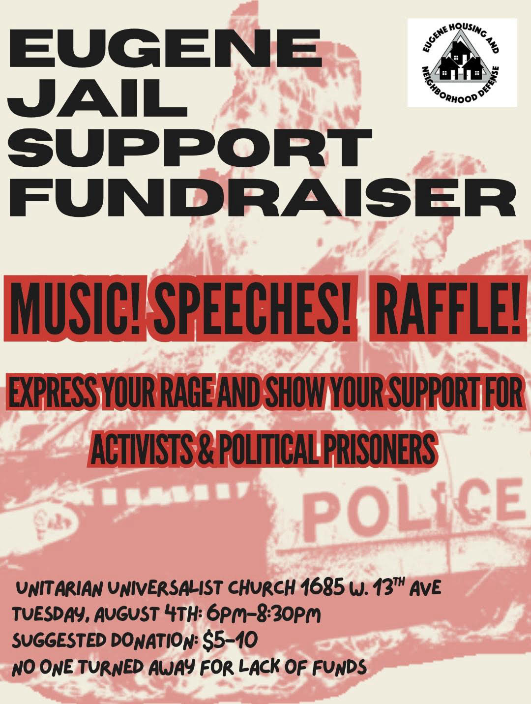 NAC Eugene Jail Support Oregon anarch