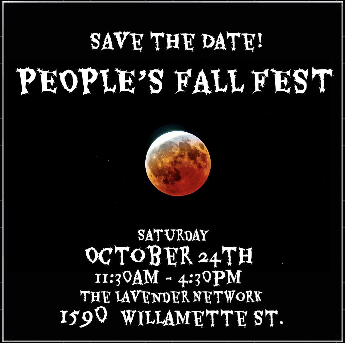 10 24 ppl fall fest Eugene lavender Network oregon